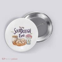 Groovy In My Sourdough Era Funny Pun In My Bread Making Button thumb 0