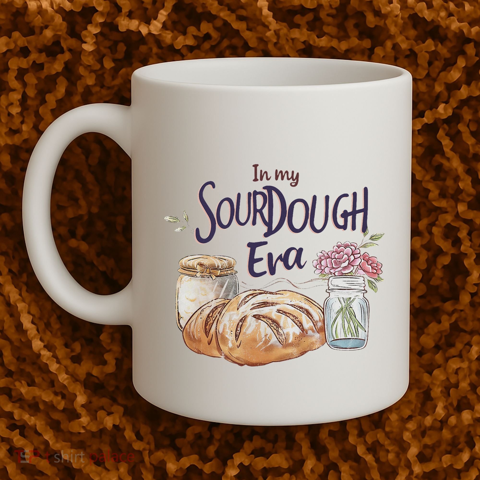Groovy In My Sourdough Era Funny Pun In My Bread Making Coffee Mug