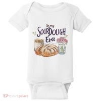 Groovy In My Sourdough Era Funny Pun In My Bread Making Baby Bodysuit thumb 0