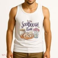 Groovy In My Sourdough Era Funny Pun In My Bread Making Tank Top thumb 3
