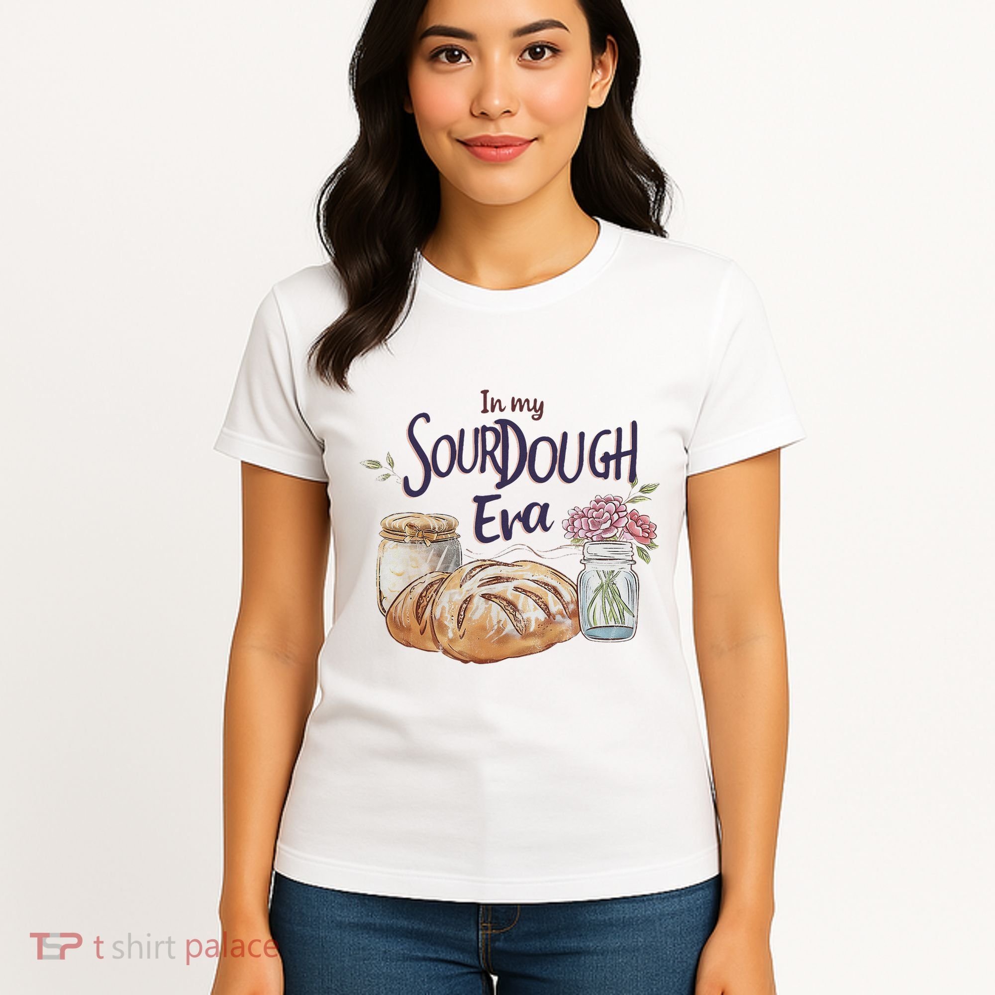 Groovy In My Sourdough Era Funny Pun In My Bread Making Women's T-Shirt