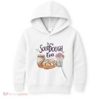 Groovy In My Sourdough Era Funny Pun In My Bread Making Kids Hoodie thumb 0