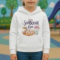 Groovy In My Sourdough Era Funny Pun In My Bread Making Kids Hoodie thumb 3