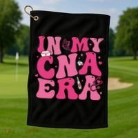 Groovy In My Cna Era Nurse Certified Nursing Assistant Golf Towel thumb 1