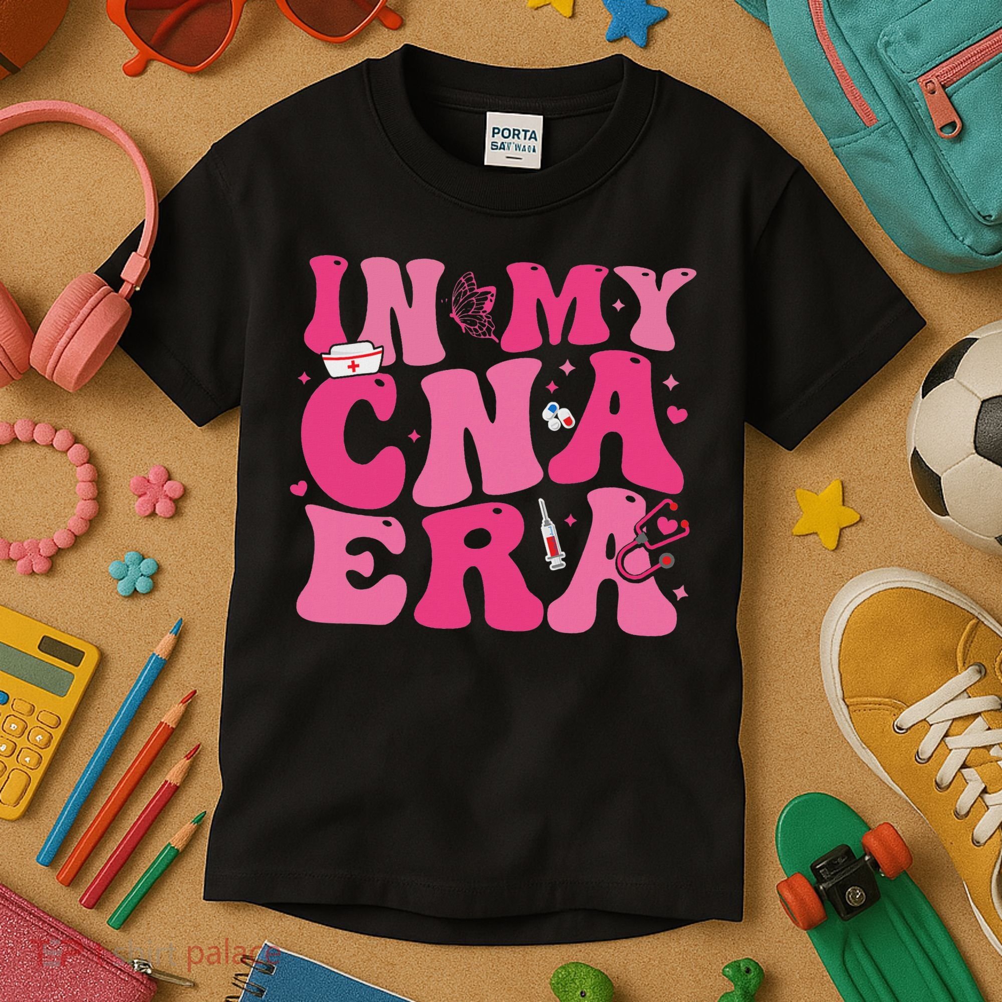 Groovy In My Cna Era Nurse Certified Nursing Assistant Kids T-Shirt