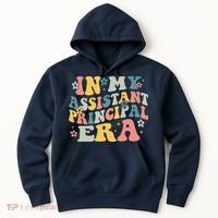Groovy In My Assistant Principal Era Job Title School Worker Hoodie thumb 0