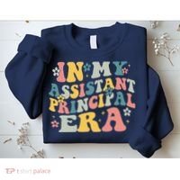 Groovy In My Assistant Principal Era Job Title School Worker Sweatshirt thumb 2