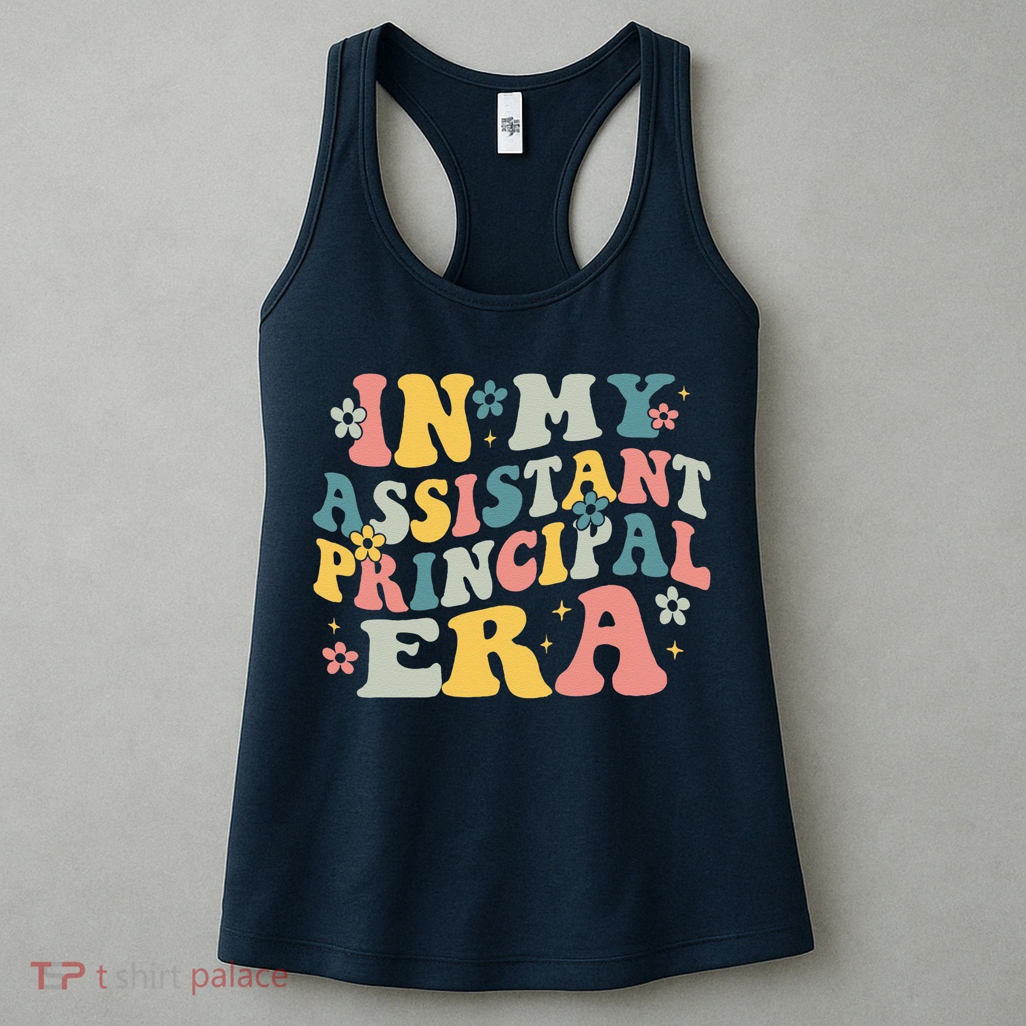 Groovy In My Assistant Principal Era Job Title School Worker Women's Tank Top