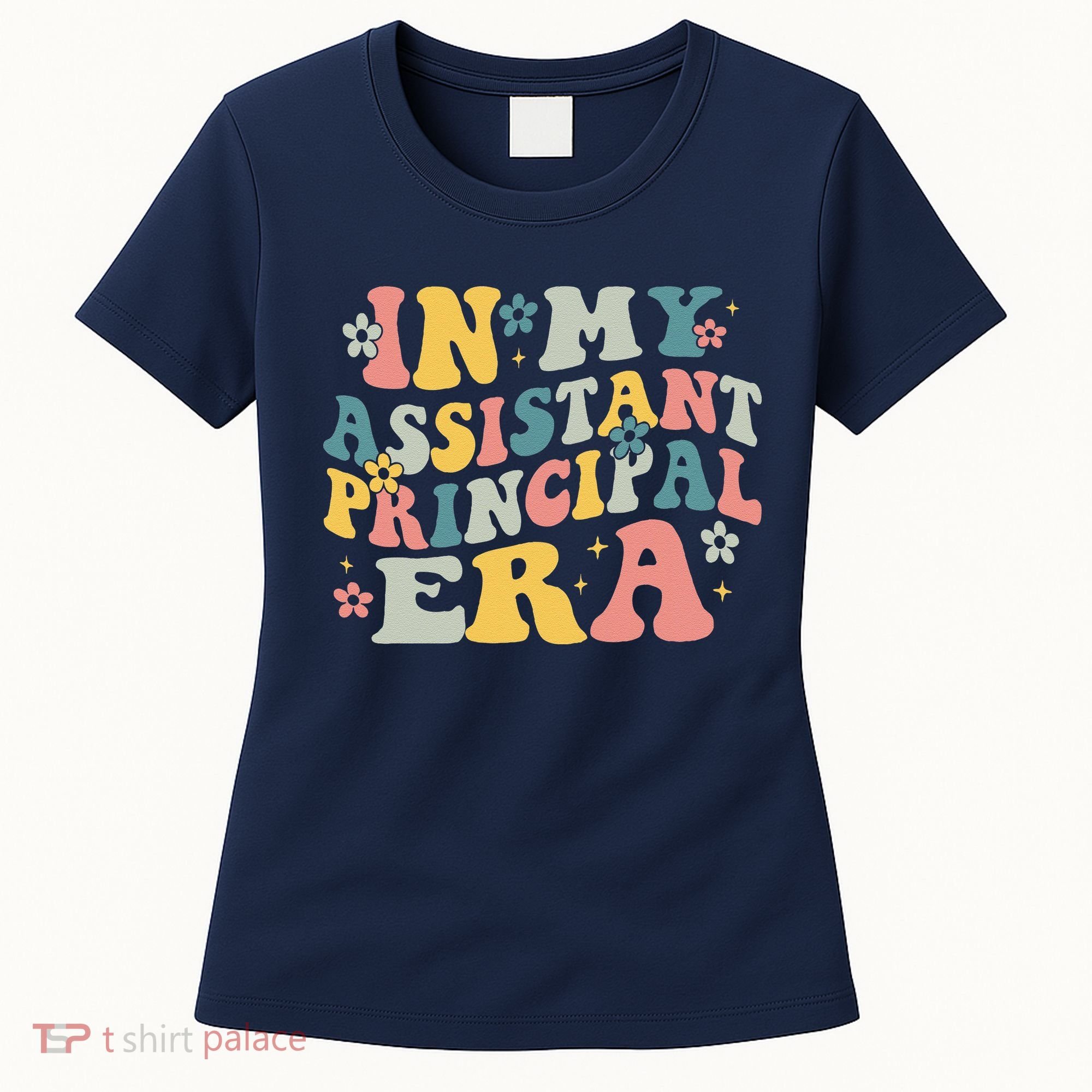 Groovy In My Assistant Principal Era Job Title School Worker Women's T-Shirt