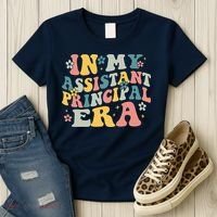 Groovy In My Assistant Principal Era Job Title School Worker Women's T-Shirt thumb 3