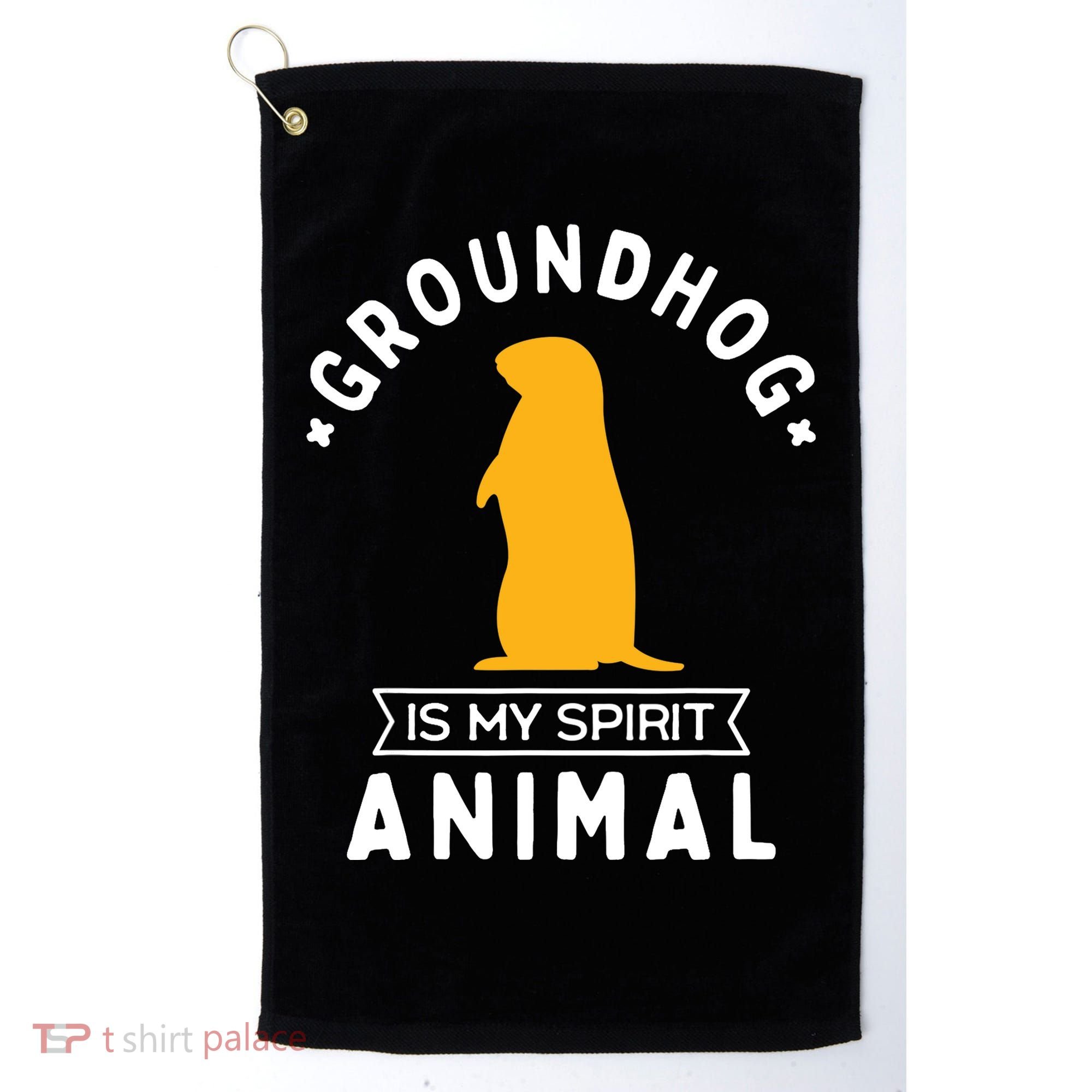 Groundhog Is My Spirit Animal Funny Woodchuck Golf Towel