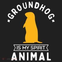 Groundhog Is My Spirit Animal Funny Woodchuck Golf Towel thumb 3
