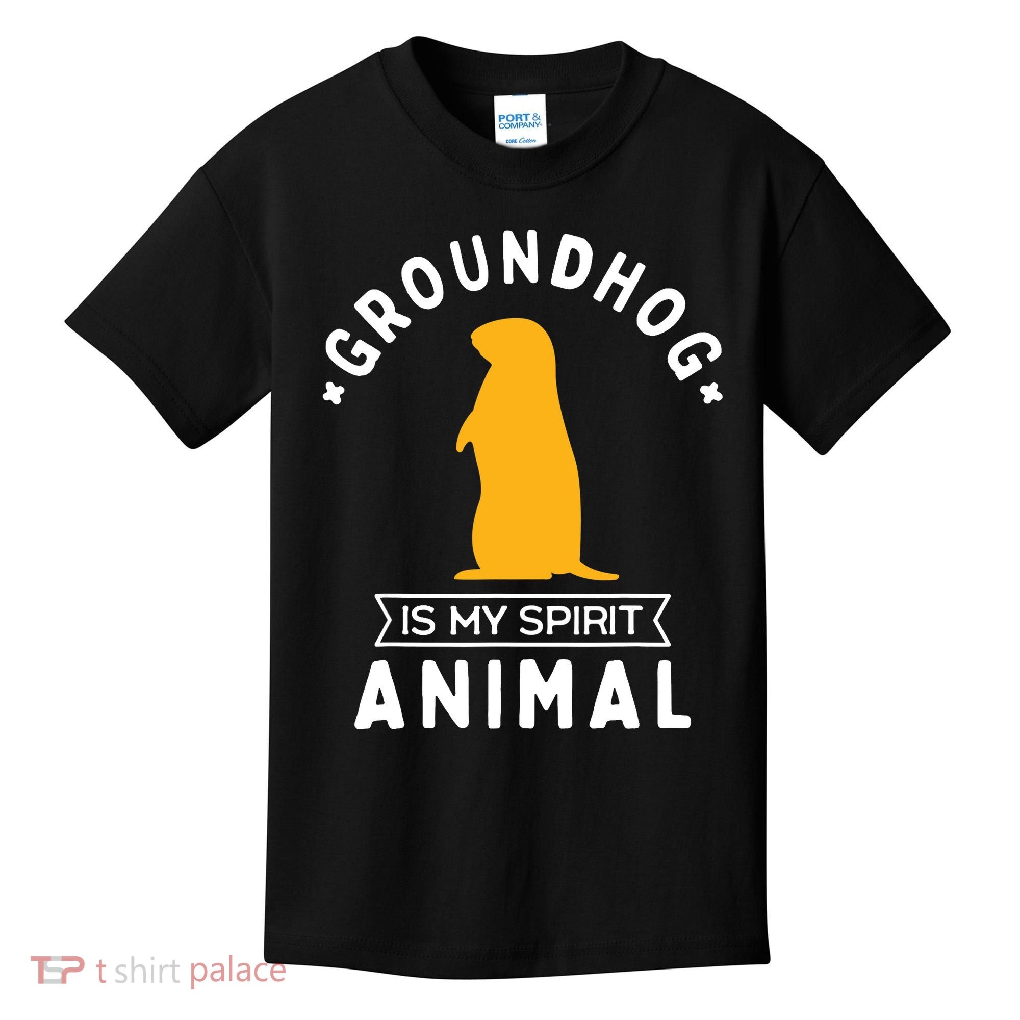 Groundhog Is My Spirit Animal Funny Woodchuck Kids T-Shirt