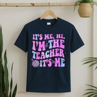 Groovy Its Me Hi Im The Teacher Its Me Teacher Life T-Shirt thumb 2