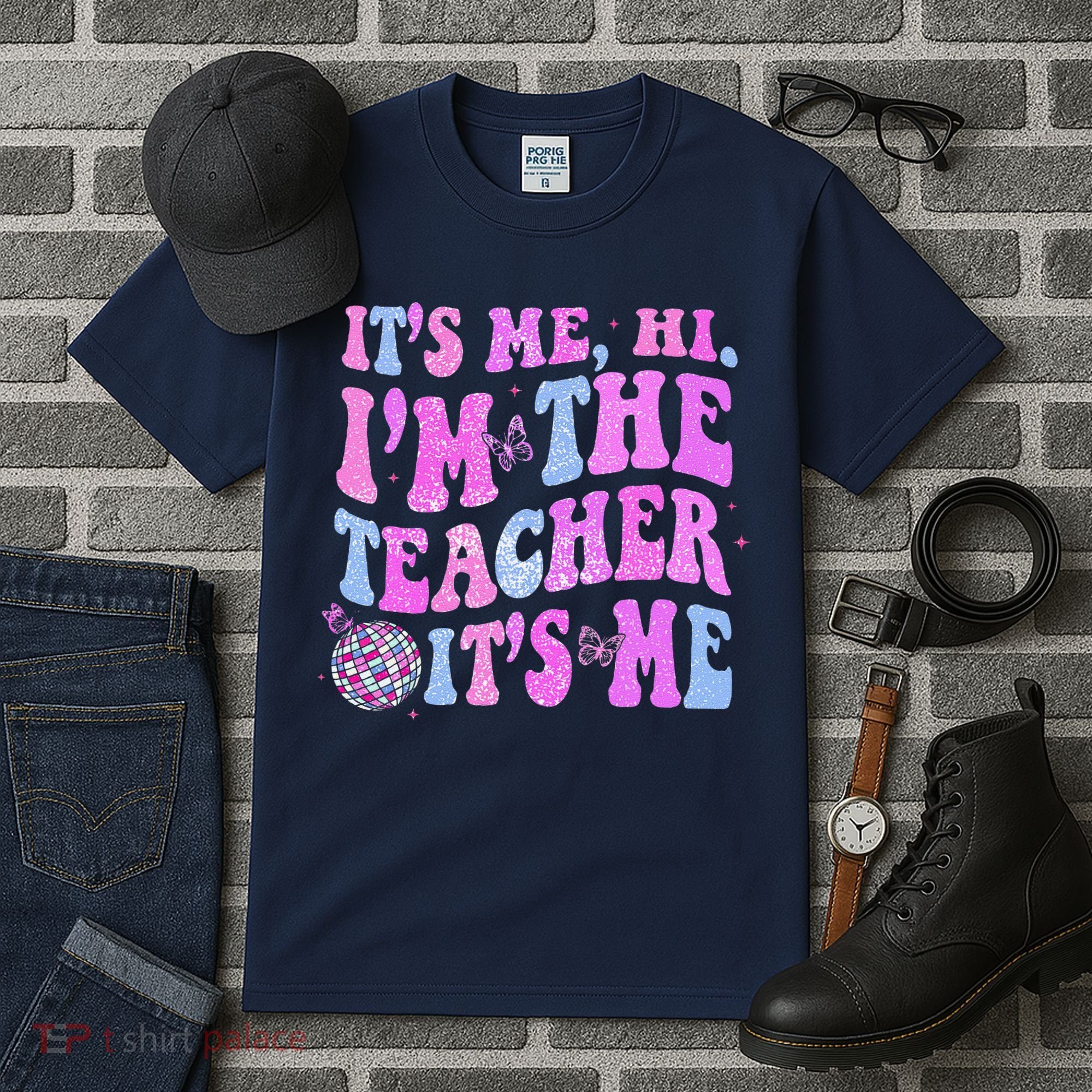 Groovy Its Me Hi Im The Teacher Its Me Teacher Life Tall T-Shirt