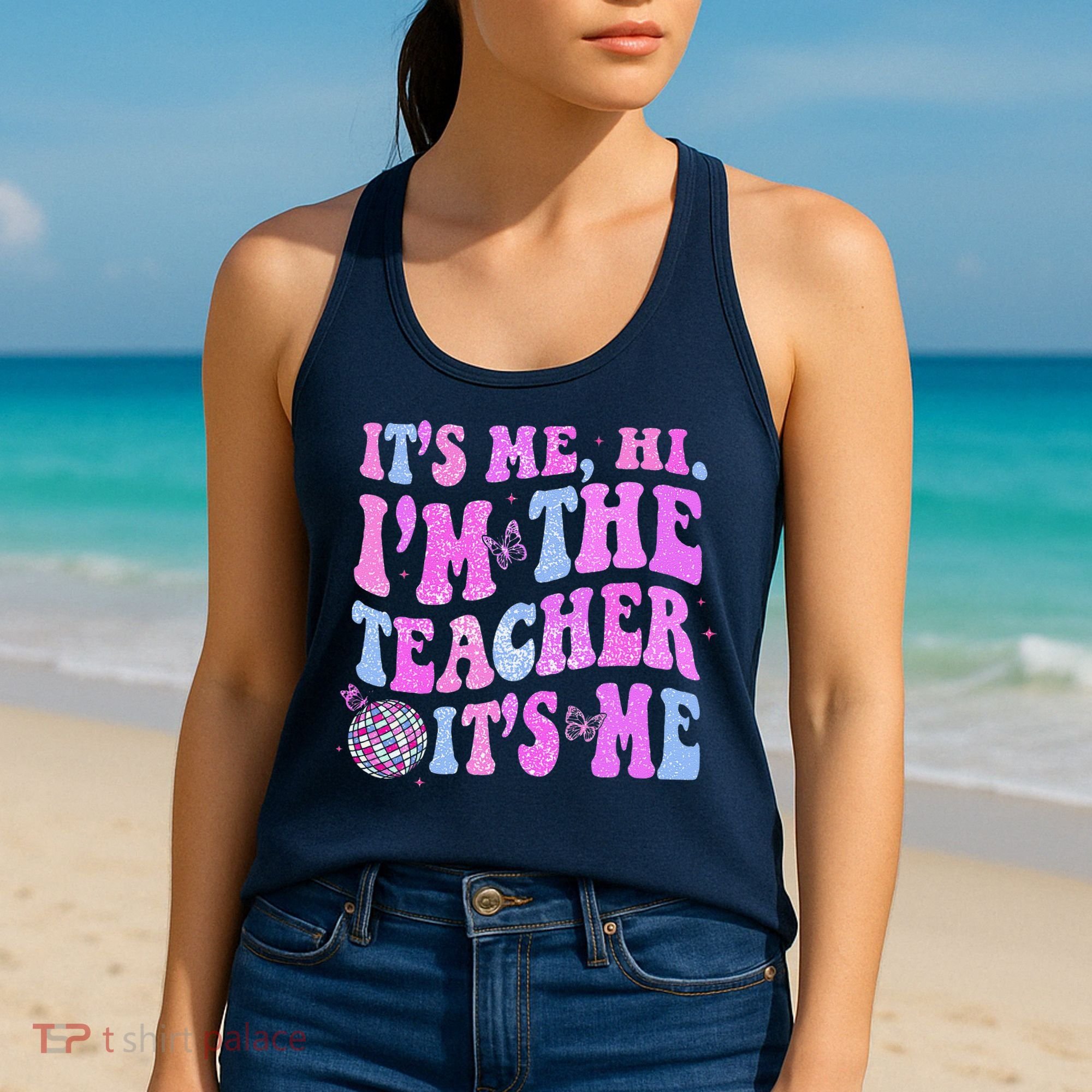 Groovy Its Me Hi Im The Teacher Its Me Teacher Life Women's Tank Top