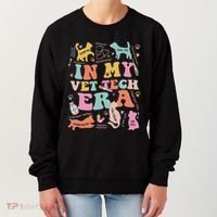 Groovy In My Vet Tech Era Monogrammed Veterinarian Grad Women's Sweatshirt thumb 0