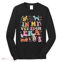 Groovy In My Vet Tech Era Monogrammed Veterinarian Grad Long Sleeve Shirt thumb 0