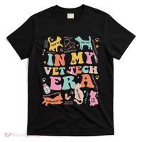 Groovy In My Vet Tech Era Monogrammed Veterinarian Grad T-Shirt thumb 0
