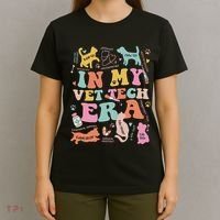 Groovy In My Vet Tech Era Monogrammed Veterinarian Grad T-Shirt thumb 4