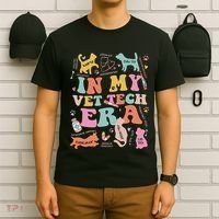 Groovy In My Vet Tech Era Monogrammed Veterinarian Grad T-Shirt thumb 6