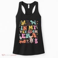 Groovy In My Vet Tech Era Monogrammed Veterinarian Grad Women's Tank Top thumb 0