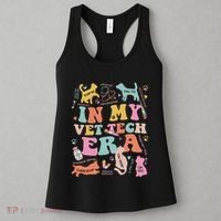 Groovy In My Vet Tech Era Monogrammed Veterinarian Grad Women's Tank Top thumb 3