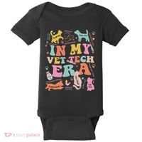 Groovy In My Vet Tech Era Monogrammed Veterinarian Grad Baby Bodysuit thumb 0