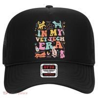 Groovy In My Vet Tech Era Monogrammed Veterinarian Grad Hat thumb 0