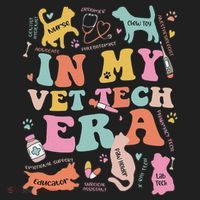 Groovy In My Vet Tech Era Monogrammed Veterinarian Grad Hat thumb 2
