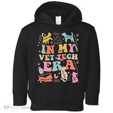 Groovy In My Vet Tech Era Monogrammed Veterinarian Grad Toddler Hoodie