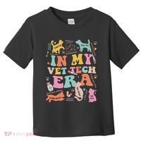 Groovy In My Vet Tech Era Monogrammed Veterinarian Grad Toddler T-Shirt thumb 0