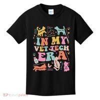 Groovy In My Vet Tech Era Monogrammed Veterinarian Grad Kids T-Shirt thumb 0