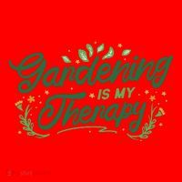 Gardening Is My Therapy Santa Hat thumb 1