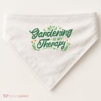 Gardening Is My Therapy USA-Made Doggie Bandana thumb 0