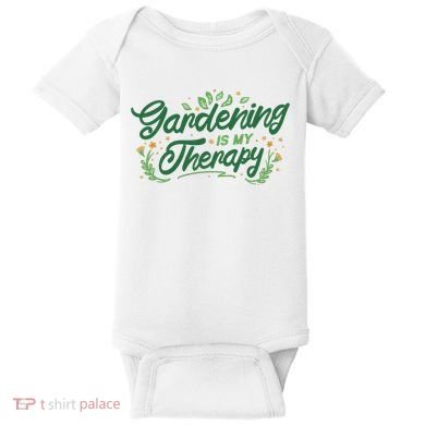Gardening Is My Therapy Baby Bodysuit