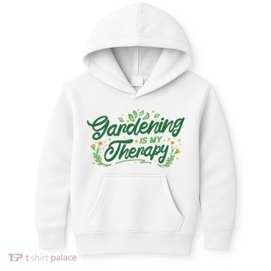 Gardening Is My Therapy Kids Hoodie