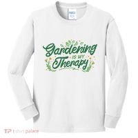 Gardening Is My Therapy Kids Long Sleeve Shirt thumb 0