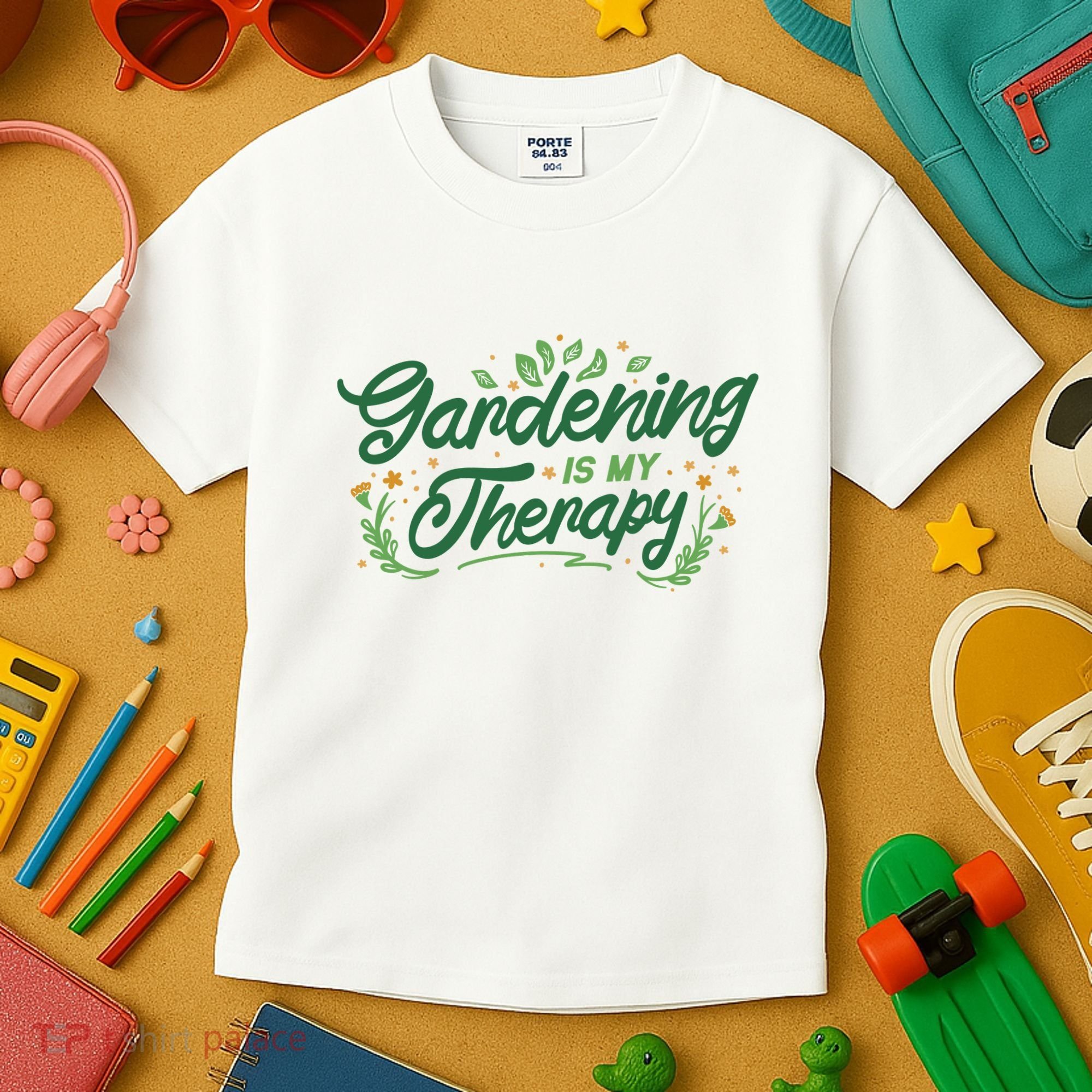 Gardening Is My Therapy Kids T-Shirt