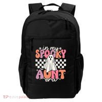 Groovy In My Spooky Aunt Era Retro Auntie Halloween Ghost Gift Backpack thumb 0