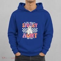 Groovy In My Spooky Aunt Era Retro Auntie Halloween Ghost Gift Hoodie thumb 0