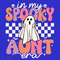 Groovy In My Spooky Aunt Era Retro Auntie Halloween Ghost Gift Long Sleeve Shirt thumb 2