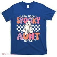 Groovy In My Spooky Aunt Era Retro Auntie Halloween Ghost Gift T-Shirt thumb 0