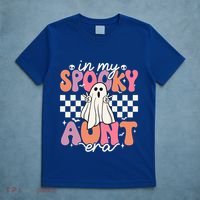Groovy In My Spooky Aunt Era Retro Auntie Halloween Ghost Gift T-Shirt thumb 5