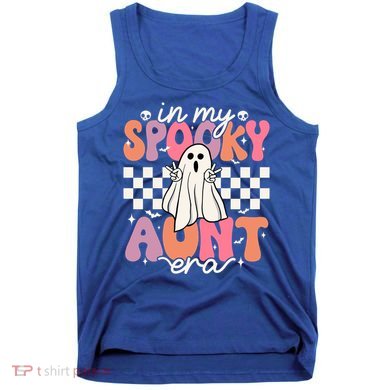 Groovy In My Spooky Aunt Era Retro Auntie Halloween Ghost Gift Tank Top