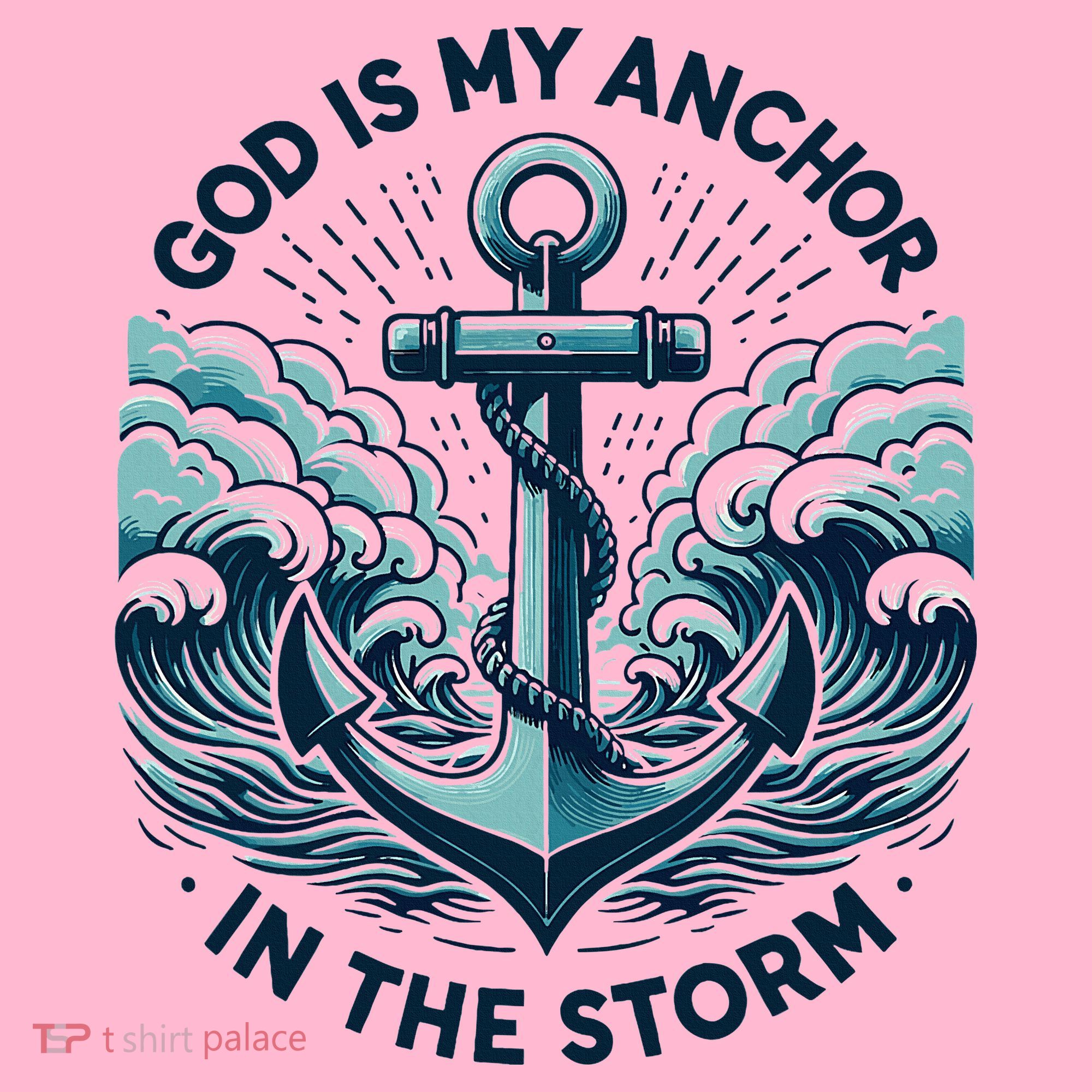God Is My Anchor In The Storm Christian Jesus Christ Bible Coaster