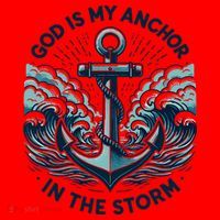 God Is My Anchor In The Storm Christian Jesus Christ Bible Santa Hat thumb 1