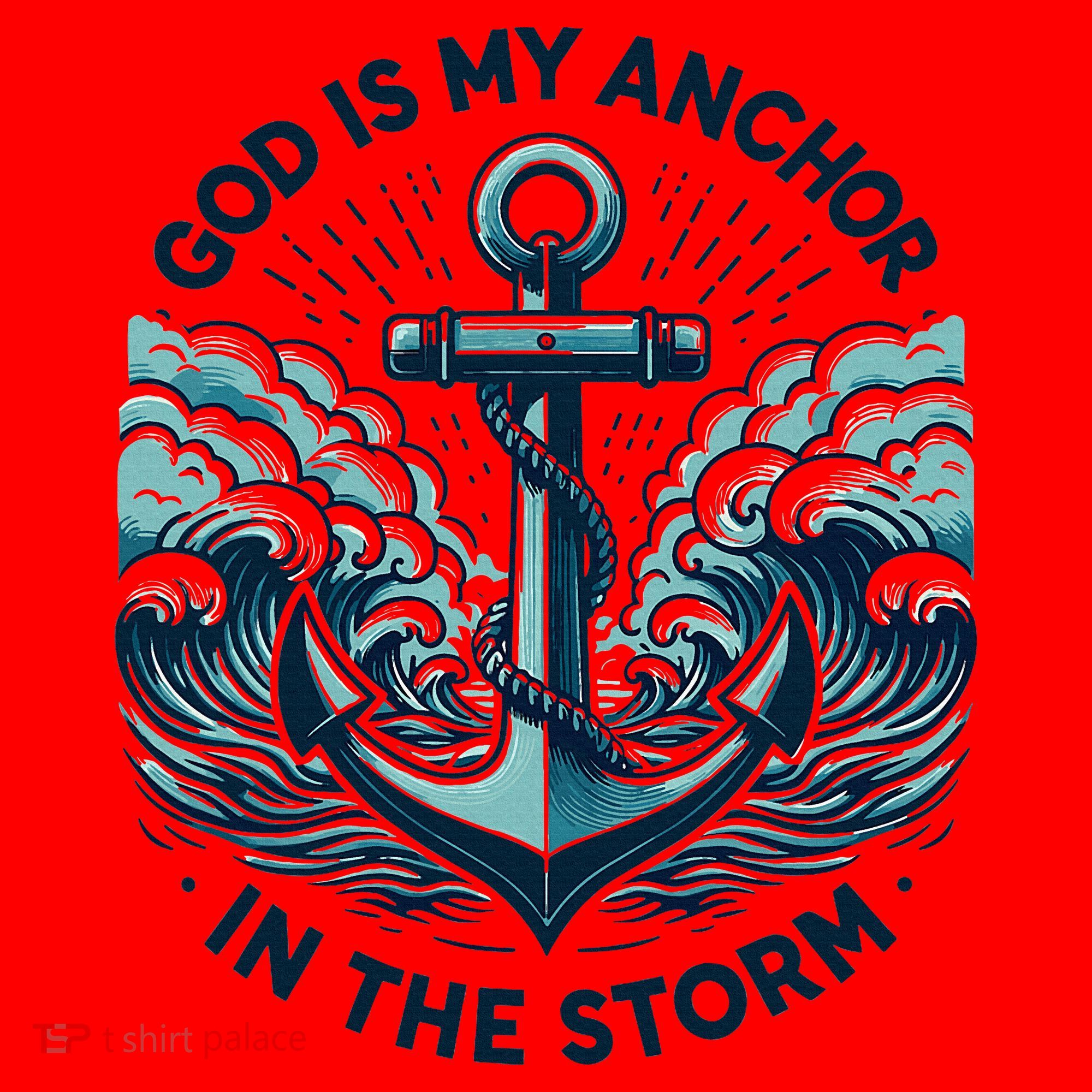 God Is My Anchor In The Storm Christian Jesus Christ Bible Santa Hat