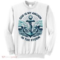 God Is My Anchor In The Storm Christian Jesus Christ Bible Sweatshirt thumb 0