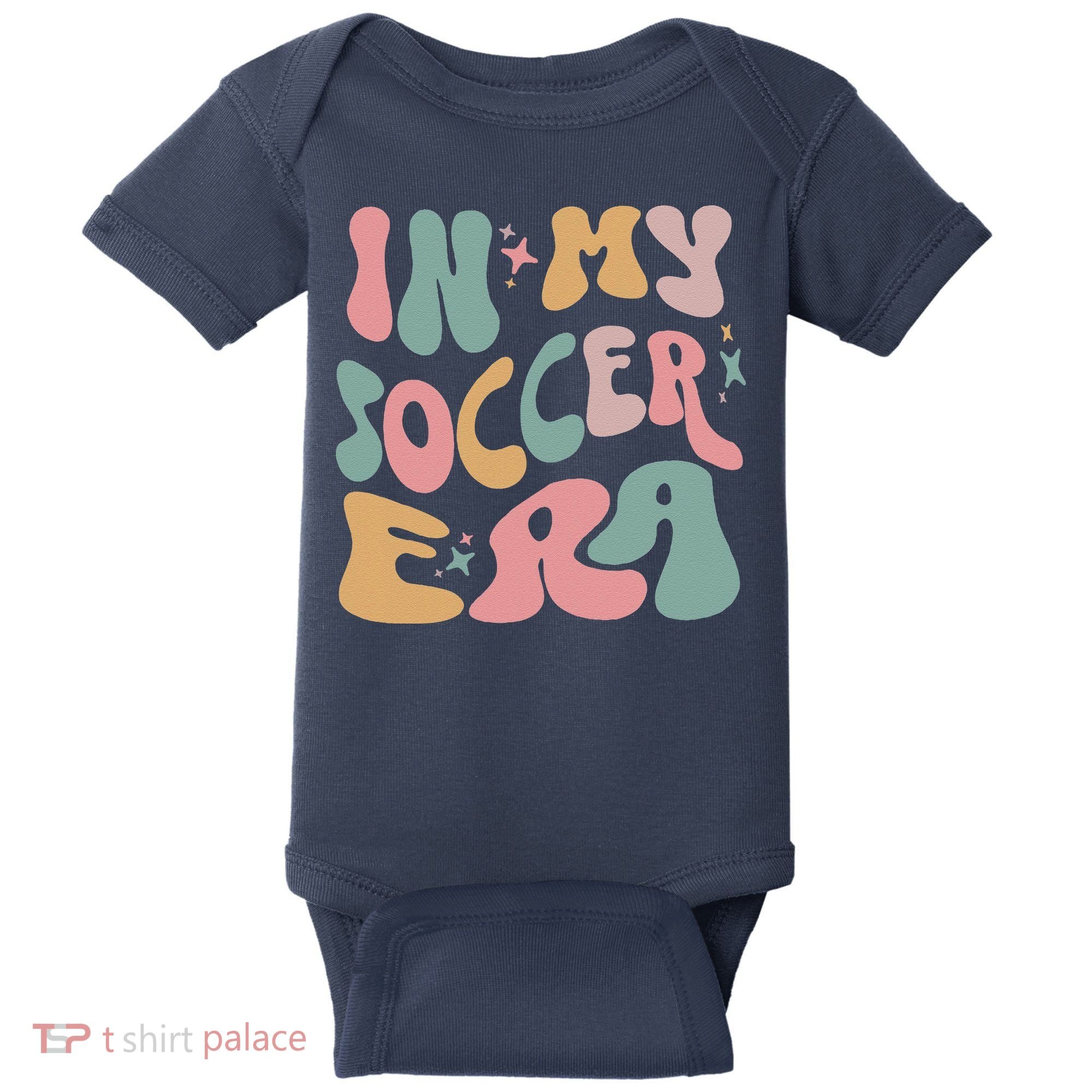 Groovy In My Soccer Era Cute Baby Bodysuit